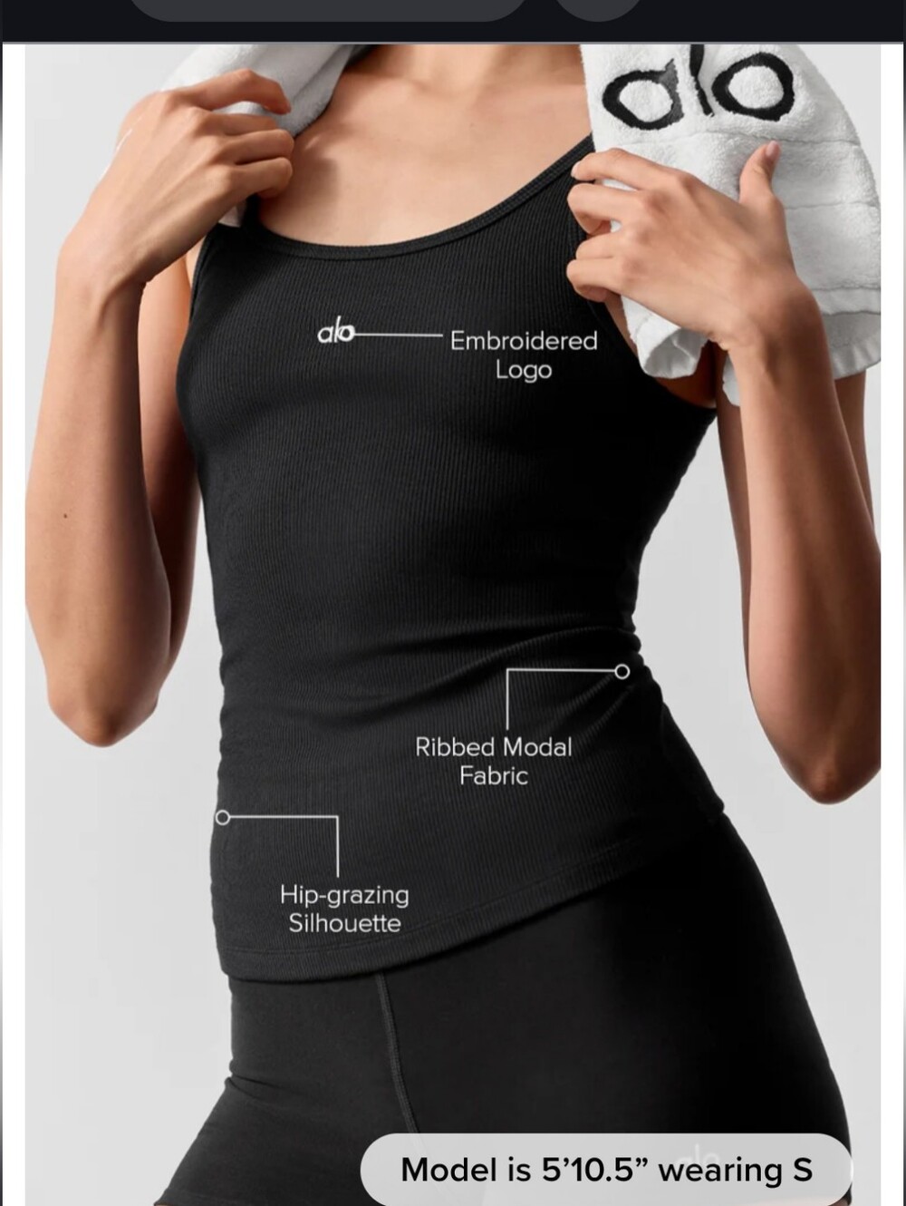 Alo Ribbed Prosper Tank L - Picture 4 of 4